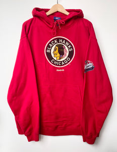 Reebok NHL Chicago Blackhawks Red Hoodie Jacket Men's Size M Medium