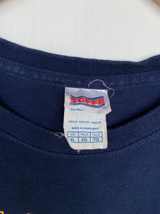 Printed ‘Navy’ t-shirt (L)