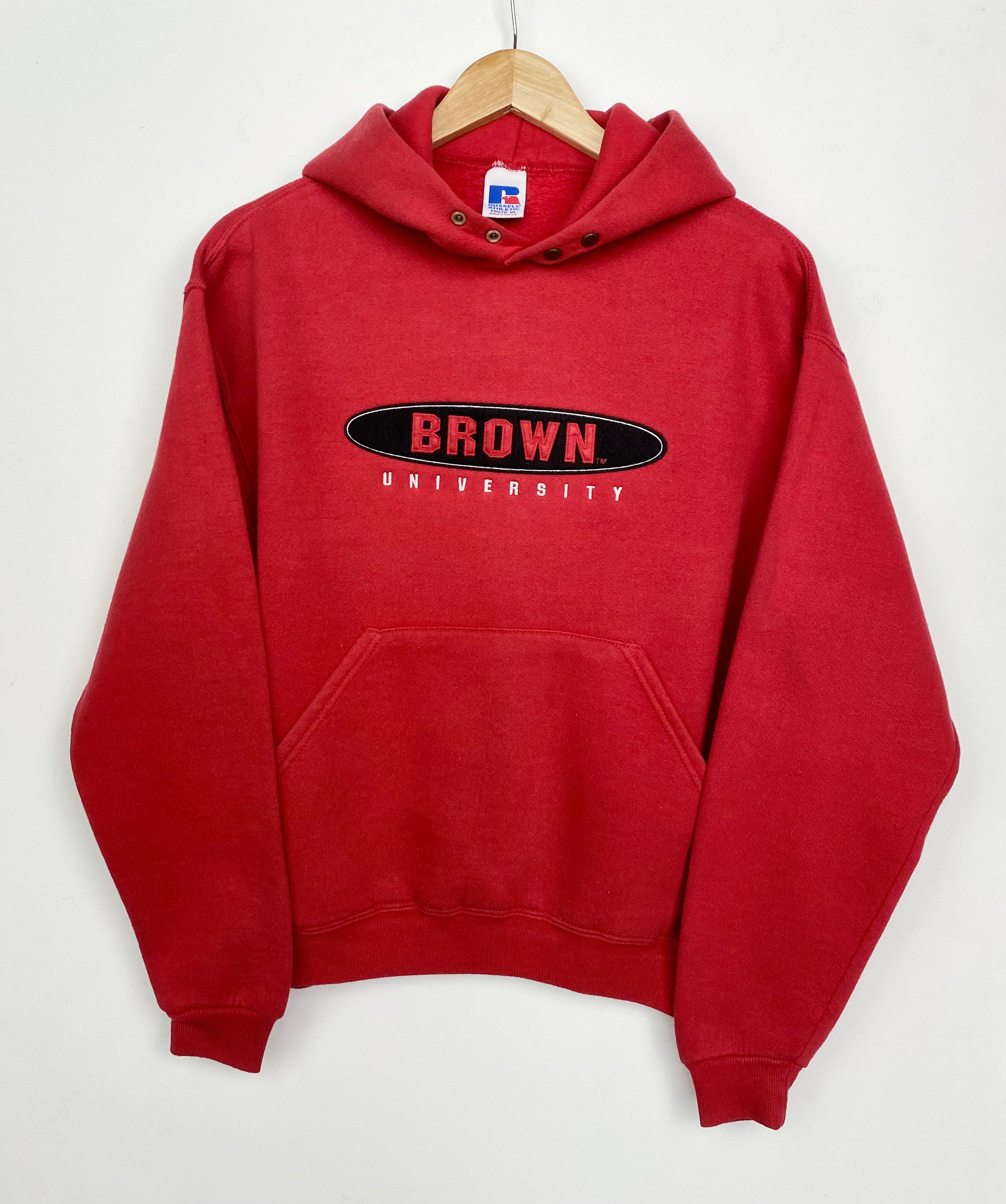 Russell Athletic Brown Uni Hoodie XS Red Cactus Vintage