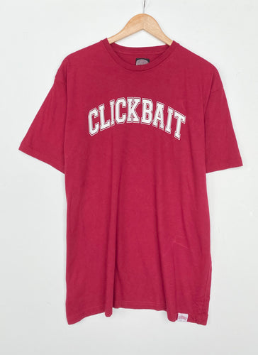 Printed ‘Clickbait’ t-shirt (L)