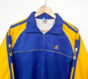 Adidas blue and yellow jacket discount