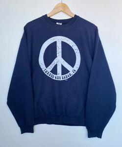 Printed ‘Peace’ sweatshirt (M)