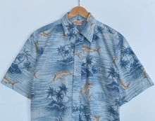 Load image into Gallery viewer, Crazy print ‘Swordfish’ shirt (L)