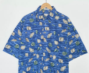 Seashell Crazy print Shirt (L)