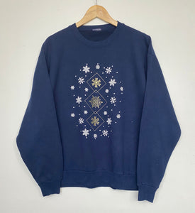 Printed ‘Snowflake’ sweatshirt (L)