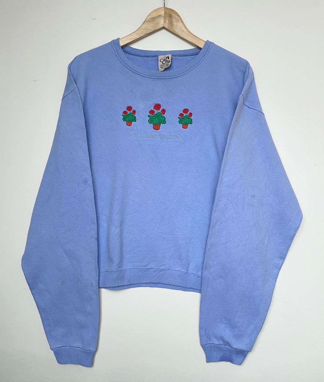 Embroidered ‘Plant’ sweatshirt (XL)