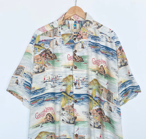 Crazy print ‘Catalina Island’ shirt (XL)