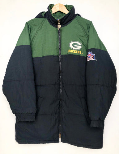 90s NFL Green Bay Packer Puffa Jacket (XL)
