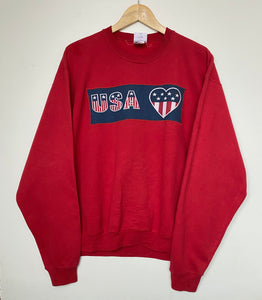 Printed ‘USA’ sweatshirt (L)