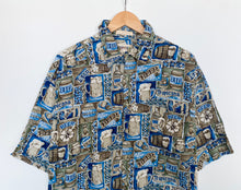 Load image into Gallery viewer, Crazy print ‘Beer’ shirt (L)