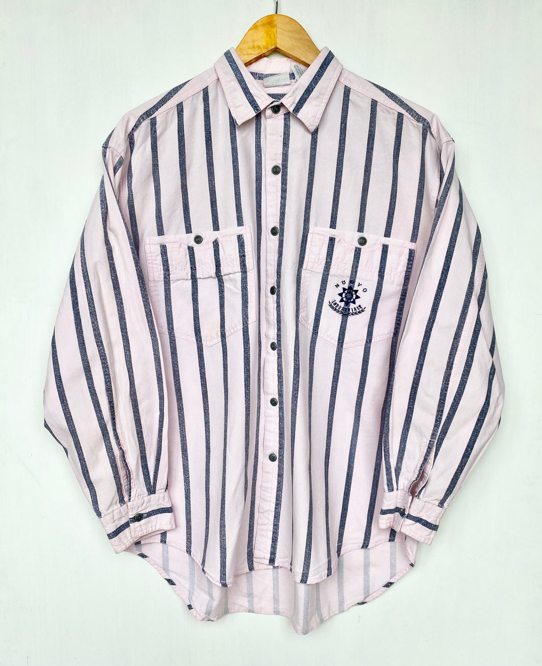 90s Striped shirt (L)
