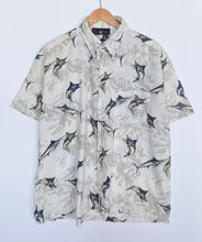Load image into Gallery viewer, Crazy print ‘swordfish’ shirt (XL)