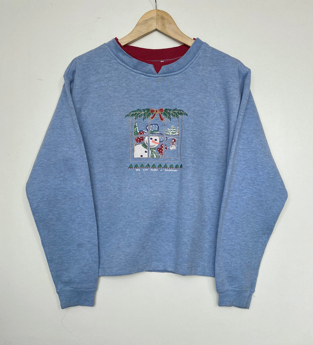 Embroidered ‘Snowman’ sweatshirt (M)