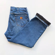 Carhartt Fleece Lined Jeans W40 L30 Red Cactus Vintage