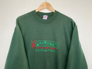Embroidered ‘Christmas’ sweatshirt (M)