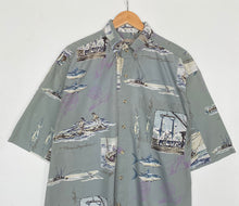 Load image into Gallery viewer, Crazy print ‘Angling’ shirt (L)