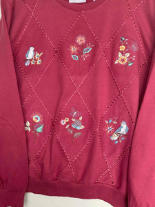 Embroidered ‘Floral’ sweatshirt (XL)