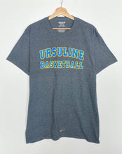 Load image into Gallery viewer, Printed ‘Ursuline Basketball’ t-shirt (L)